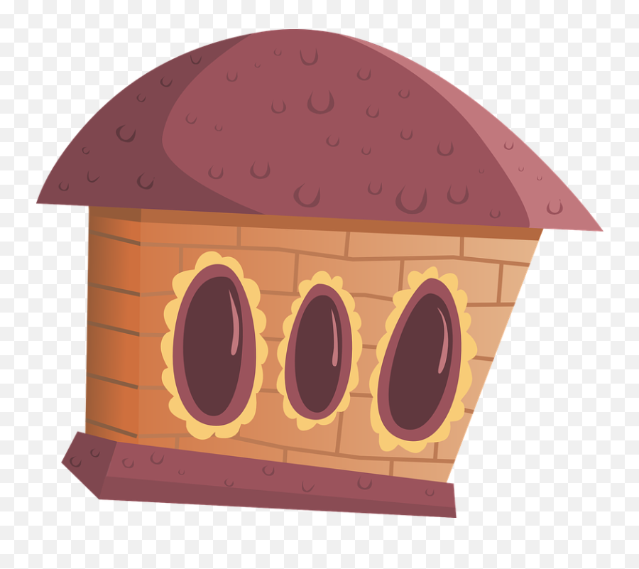 Free Bricks Wall Vectors - Rumah Batu Kartun Emoji,Brick Wall Emoticon