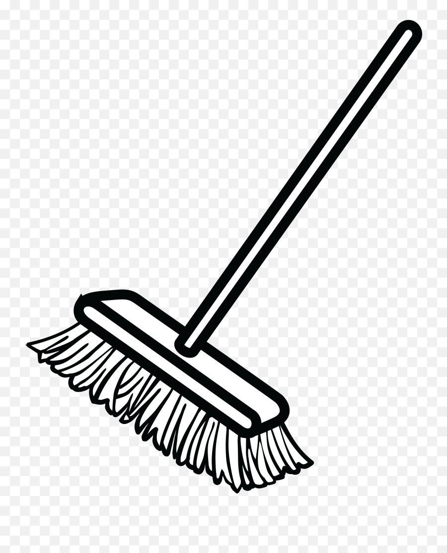 Broom Clipart Transparent Background - Broom Clipart Black And White Emoji,Sweeping Broom Emoji