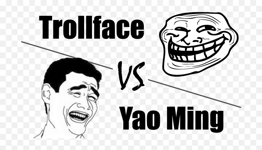 Transparent Yao Ming Face - Memes Yao Ming Troll Face Emoji,Trollface Emoji