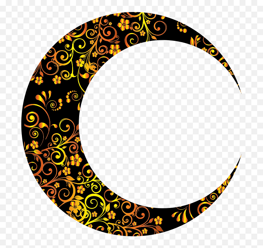 Half Moon Pattern Gold Freetoedit - Moon Clipart Transparent Background Emoji,Half Moon Emoji