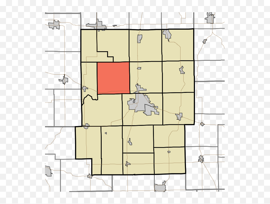 Map Highlighting Prairie Township Kosciusko County - Lake Township Kosciusko County Indiana Emoji,Custom Emoji