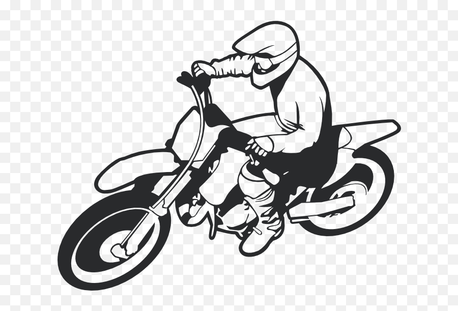 Library Of Car Rider Image Freeuse Stock Png Files - Rider Clipart Black And White Emoji,Dirt Bike Emoji