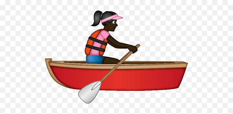 Woman Rowing Boat Emoji,Canoe Emoji