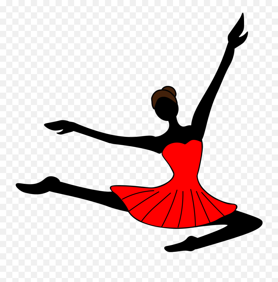 Black Contemporary Dancing Girl Clipart - Background Contemporary Dance Cartoon Emoji,Ballerina Emoji