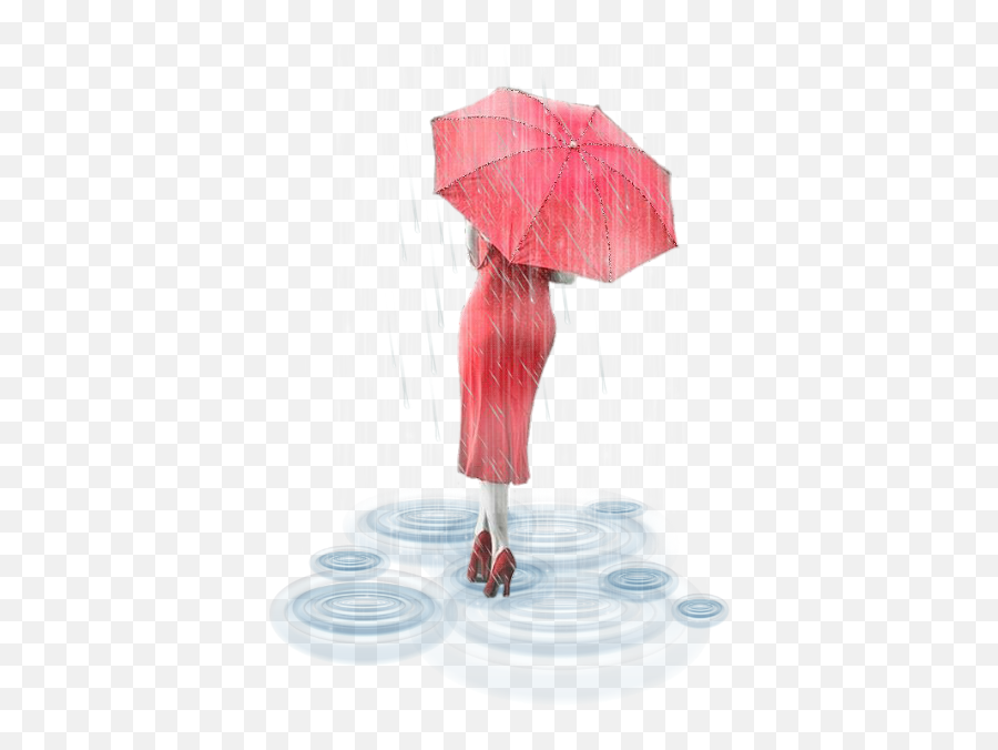 Rain Umbrella Woman Sticker By Momo - Folding Emoji,Curling Emoji