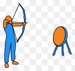 Man Sports Aim - Archery Clipart Animated Gif Emoji