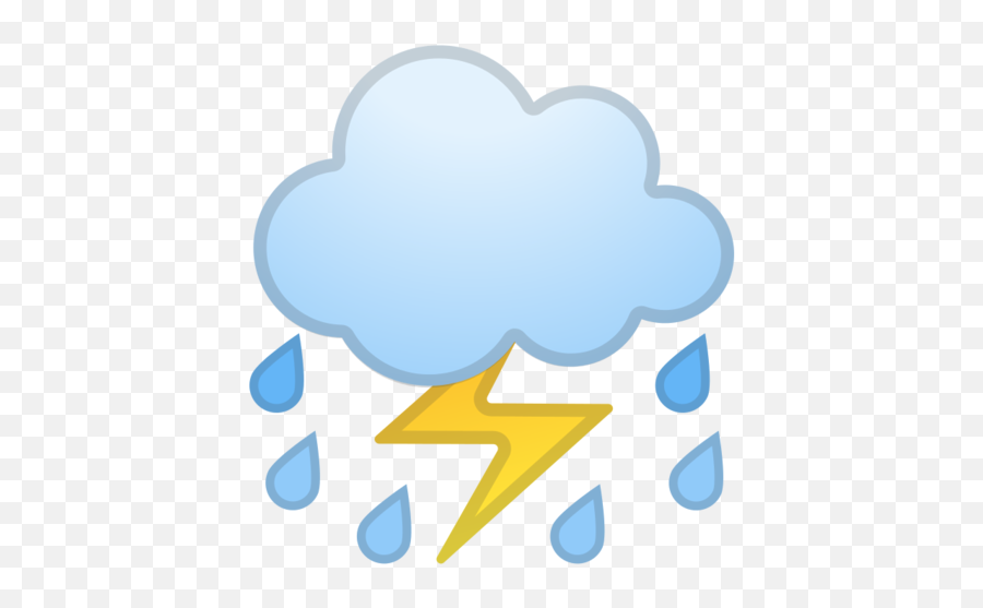 Cloud With Lightning And Rain Emoji - Cloud With Lightning Bolt Emoji,Lightning Emoji