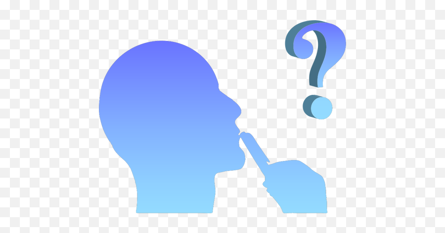 Deep Thought Man Silhouette Vector - Thoughts Clipart Emoji,Drawn Thinking Emoji