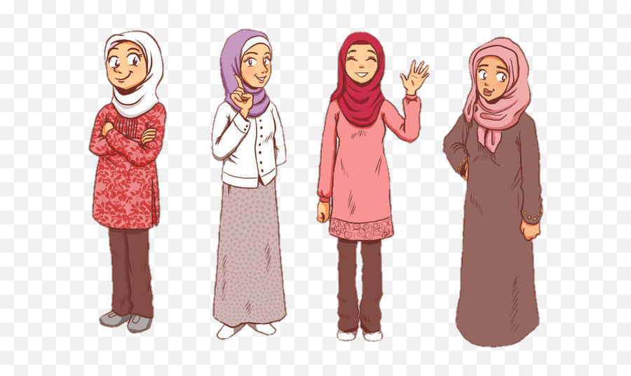 Muslims Muslimahs Hijabis Hijab Islam - Friend Cute Hijab Cartoon Emoji,Hijab Emoji