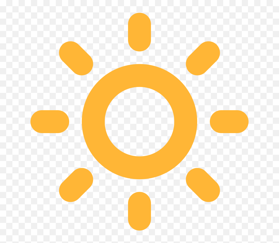 Fxemoji U1f505 - Sun Outline Easy,Original Emojis