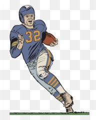 Clipart Football Person Transparent - American Players Cartoon Art Emoji