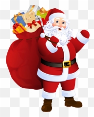 Santa Emoji Transparent Png Clipart Free Download - Background Claus