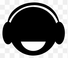 Listen Clipart Black - Listening With Headphones Emoji