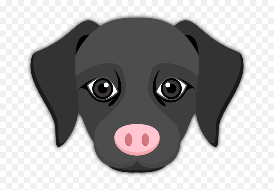 Black Labrador Emoji - Dog,Family Emojis