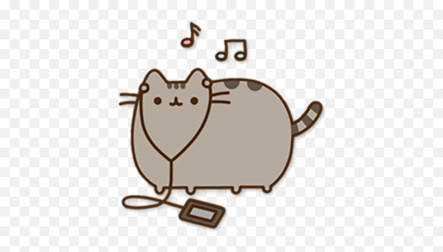Pusheen Cat Music Stile Cute - Pusheen Cat Hello Emoji,Pusheen Cat Emoji