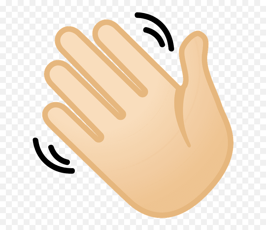 Waving Hand Emoji Clipart - Hand Clip Art Waving,The Hand Emoji