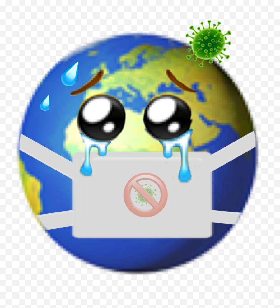 Earth Virus Sick Help Emoji Sticker - Dot,Earth Emoji