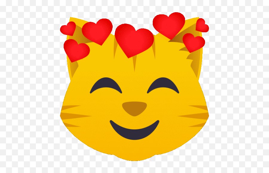 In Love Cat Gif - Happy Emoji,Kermit Heart Emojis
