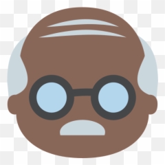 ou man donker velkleur Emoji hoë definisie groot - For Adult