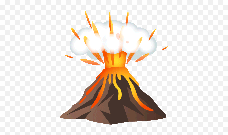 Volcano Joypixels Gif - Volcanic Eruption Clipart Gif Emoji,Lava Emoji