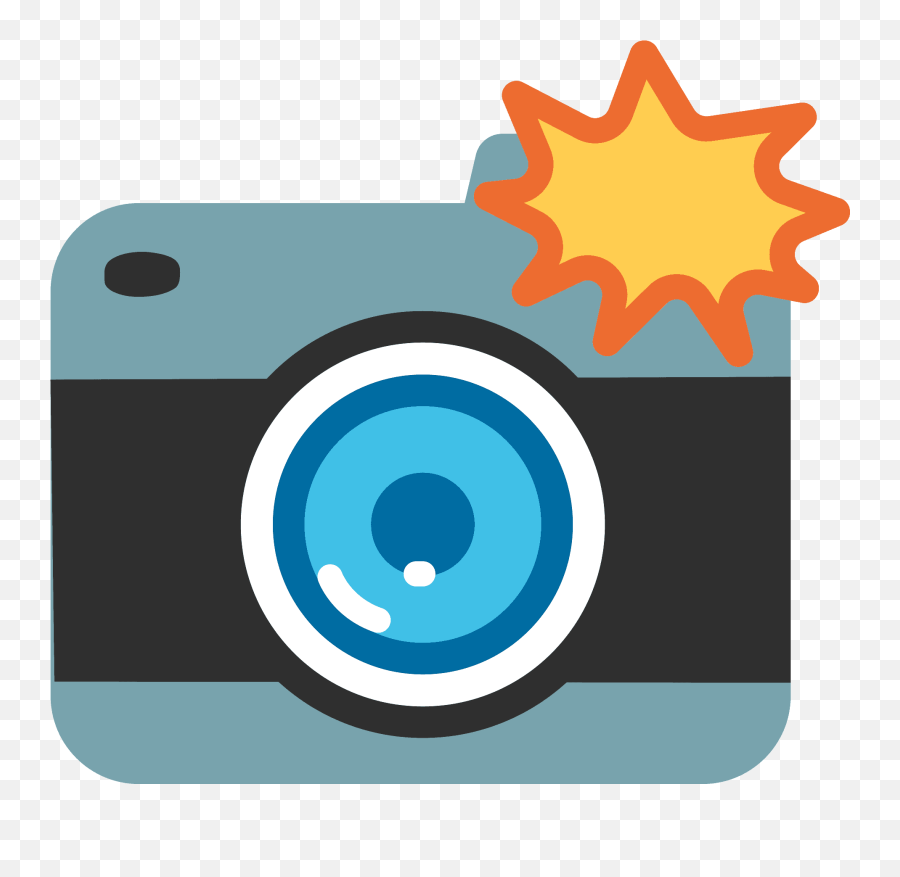 Camera With Flash Emoji Clipart - Flash Transparent Camera Clipart,Flash Camera Emoji
