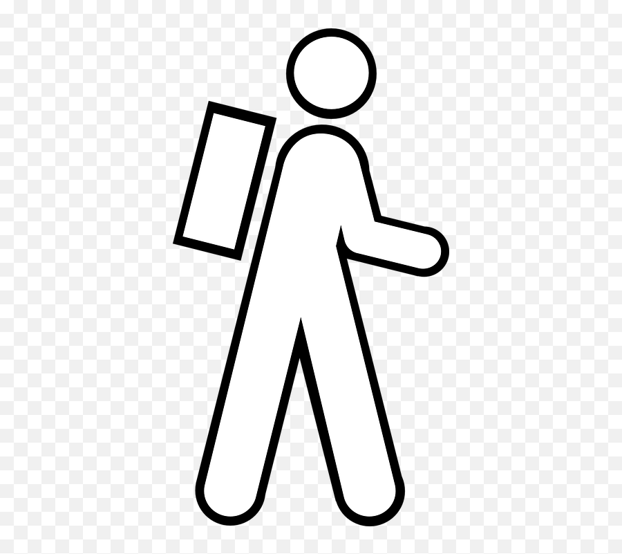 Hiking Walking Rucksack - Stick Figure With Backpack Emoji,Black Emoji Backpack
