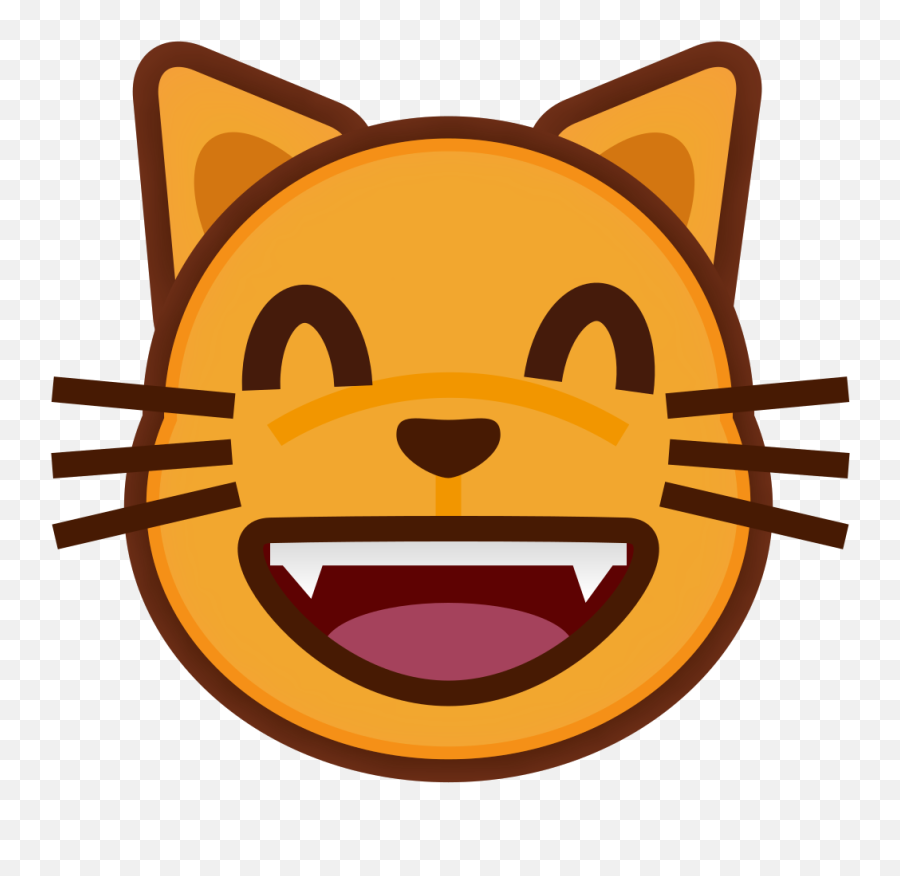 Phantom Open Emoji 1f638 - Cat With Mouth Open Clipart,Eyes Emoji