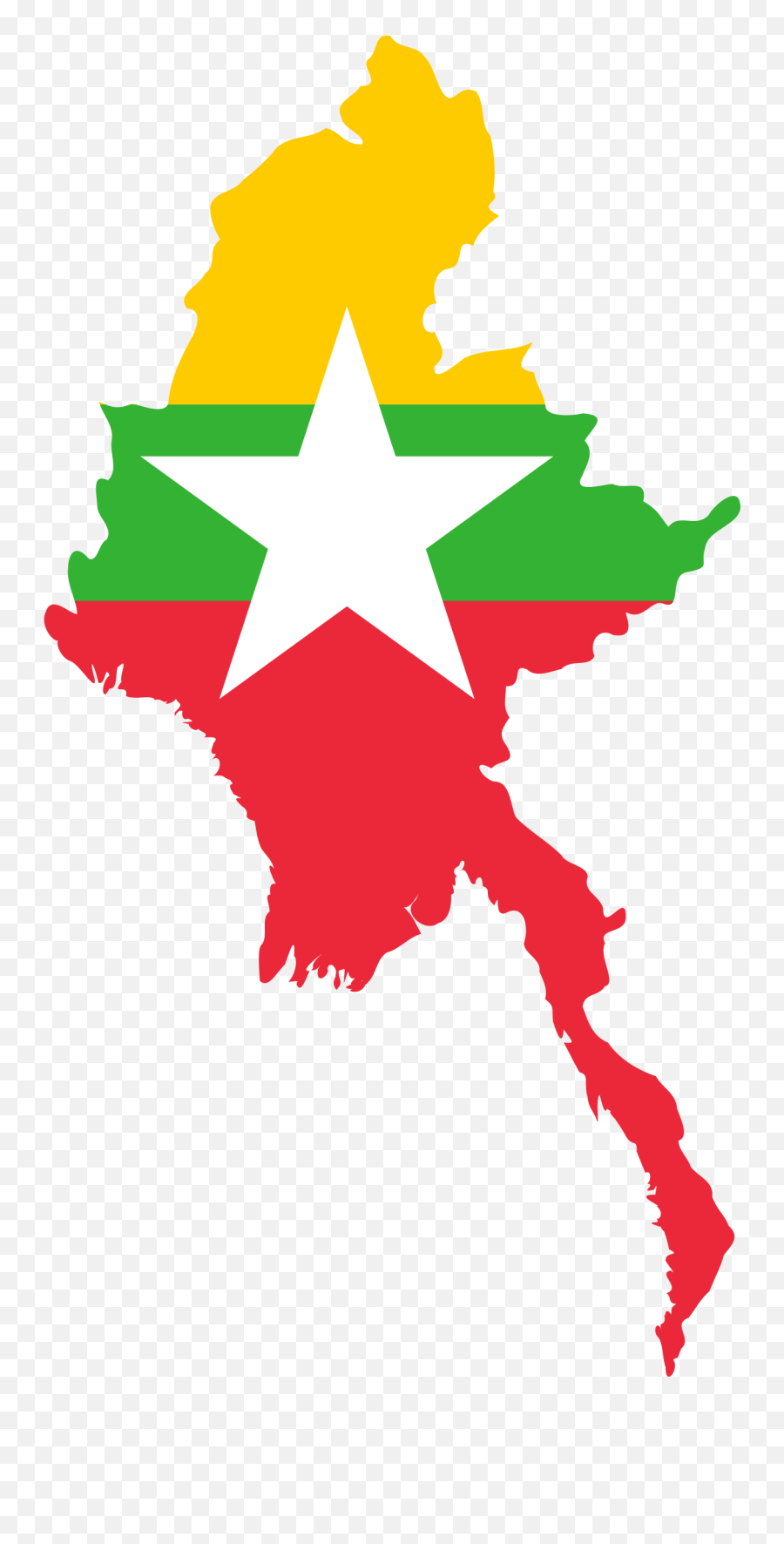 Myanmar Flag Waving Clipart Pack - Myanmar Map Logo Png Emoji,Myanmar Flag Emoji