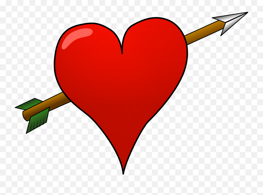 Library Of Arrow With Heart In Middle Clip Free Stock Png - Heart Bow And Arrow Emoji,Heart With Arrow Emoji
