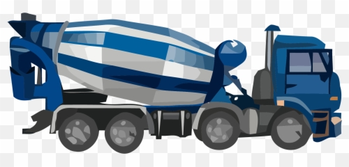 Cement Truck Basic Blue Clipart Png - Emoji