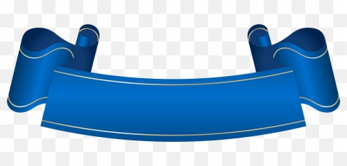 Banner Clipart Blue Ribbon - Png Emoji