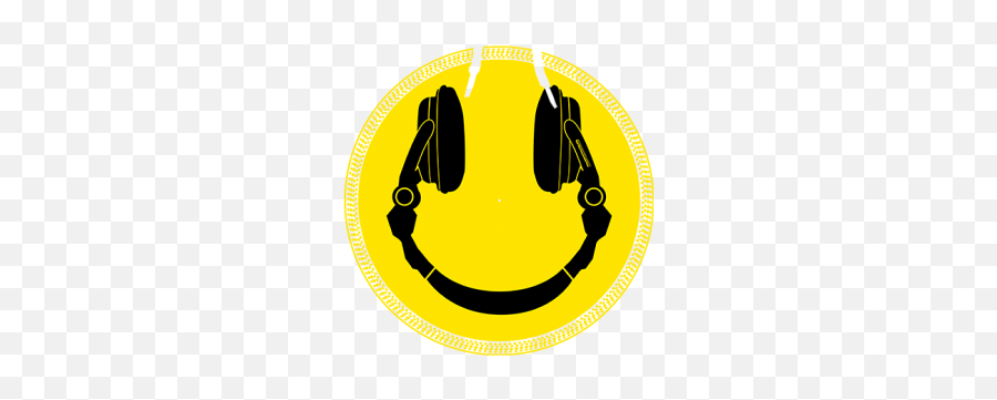 Dj Smiley Headphone Platter T - Dj Emoji,Headphone Emoticon