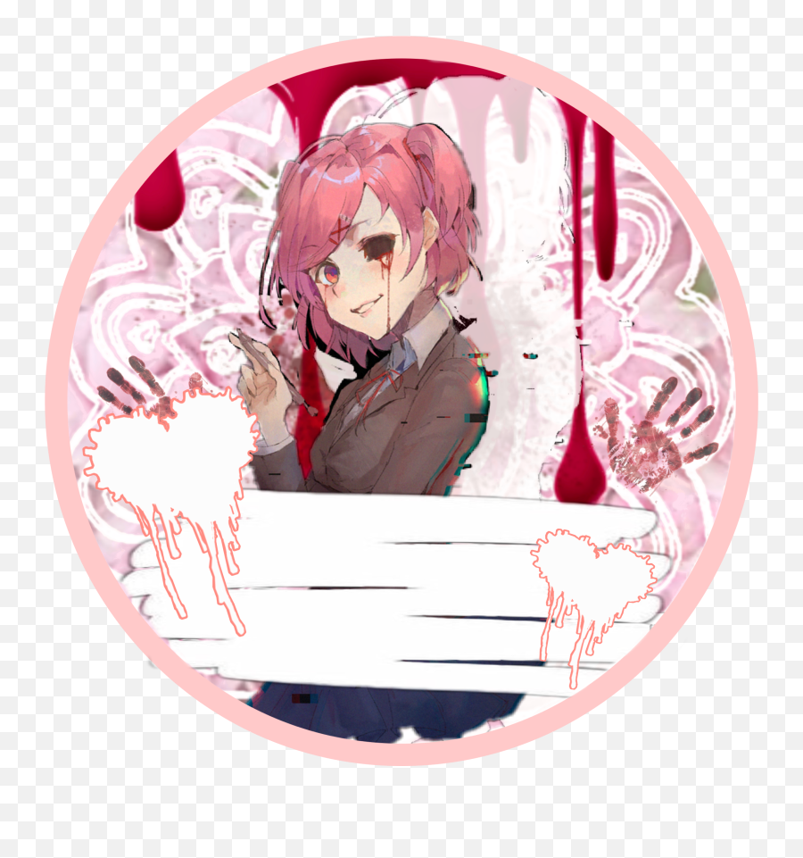 Heres The Version To Add Text P Natsuki Ddlc Also Plea - Manga Emoji,P Button Emoji