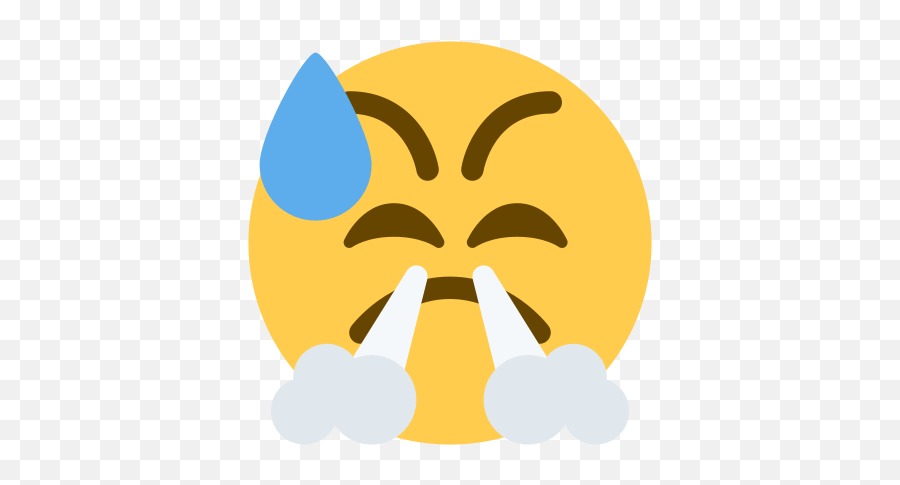 Emoticono Humo Por La Nariz Emoji,Sweat Emoji