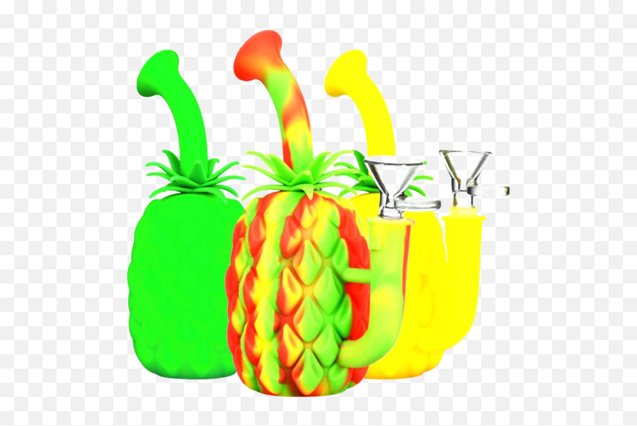 The Pineapple Bong - Silicone Water Pipe With Glass Bowl Fresh Emoji,Bong Emoji