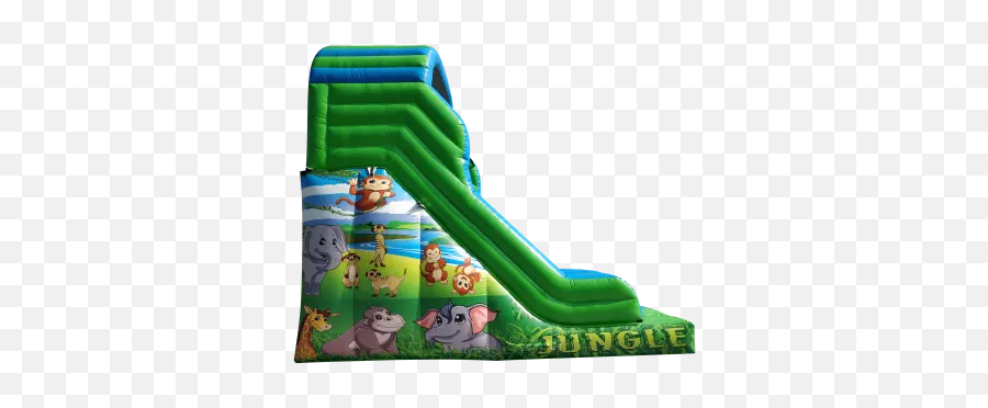 Bbol - 133 20x12x19ft 10ft Platform Super Slide Green Chute Emoji,Emoji Slides