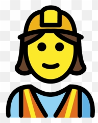 Woman Construction Worker Emoji Clipart -