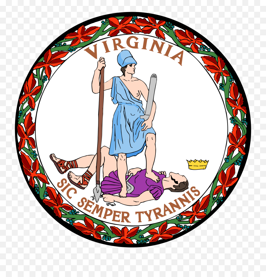 Sic Semper Tyrannis - Virginia State Seal Png Emoji,The Emoji Movie