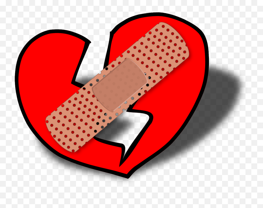 Heart Broken Patched Patch Symbol - New Year 2020 Broken Heart Emoji,Anime Emotion Symbols