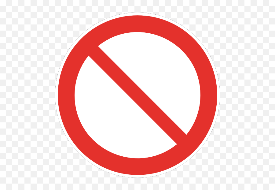 Blank No Sign Sticker - No Sign Emoji,Deez Nuts Emoji