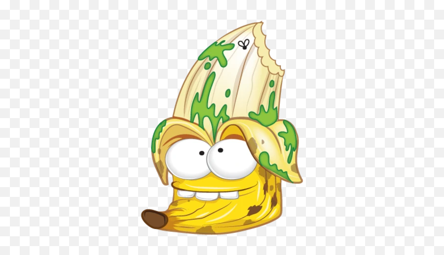 Squished Banana - Squished Banana Grossery Gang Emoji,Banana Emoticon