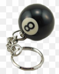 Billard Ball Keyring - Eightball Key Chain Transparent Emoji,8 Ball Emoji