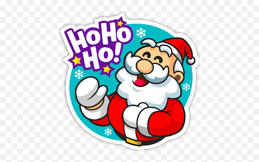 Funny Santa Claus Stickers Wastickerapps - Merry Christmas Gif For Messenger Emoji,Grinch Emoji