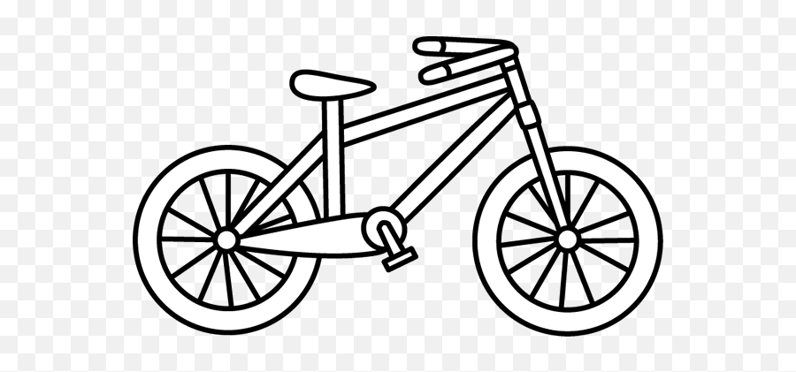Bike Black And White Bicycle Clip Art - Bike Clipart Black And White Emoji,Bike Emoji Png