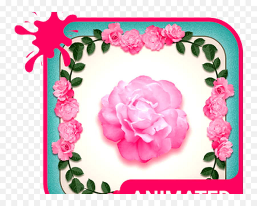 Pink Roses Animated Keyboard Android - Garden Roses Emoji,Android Wave Emoji