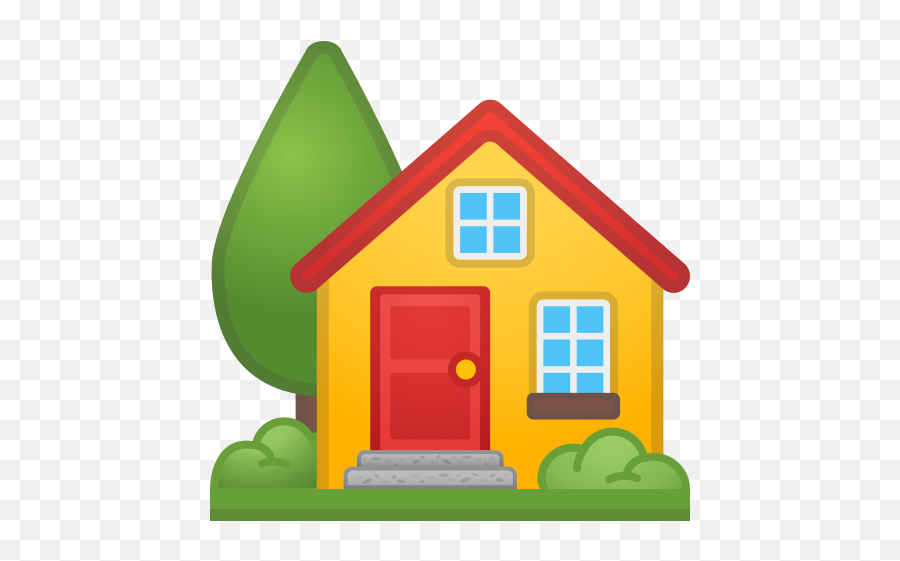 House With Garden Emoji - House Emoji,Fence Emoji