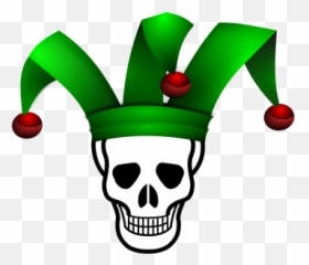 Skull Jester Vector Image - Skull And Crossbones Emoji,Jester Hat Emoji