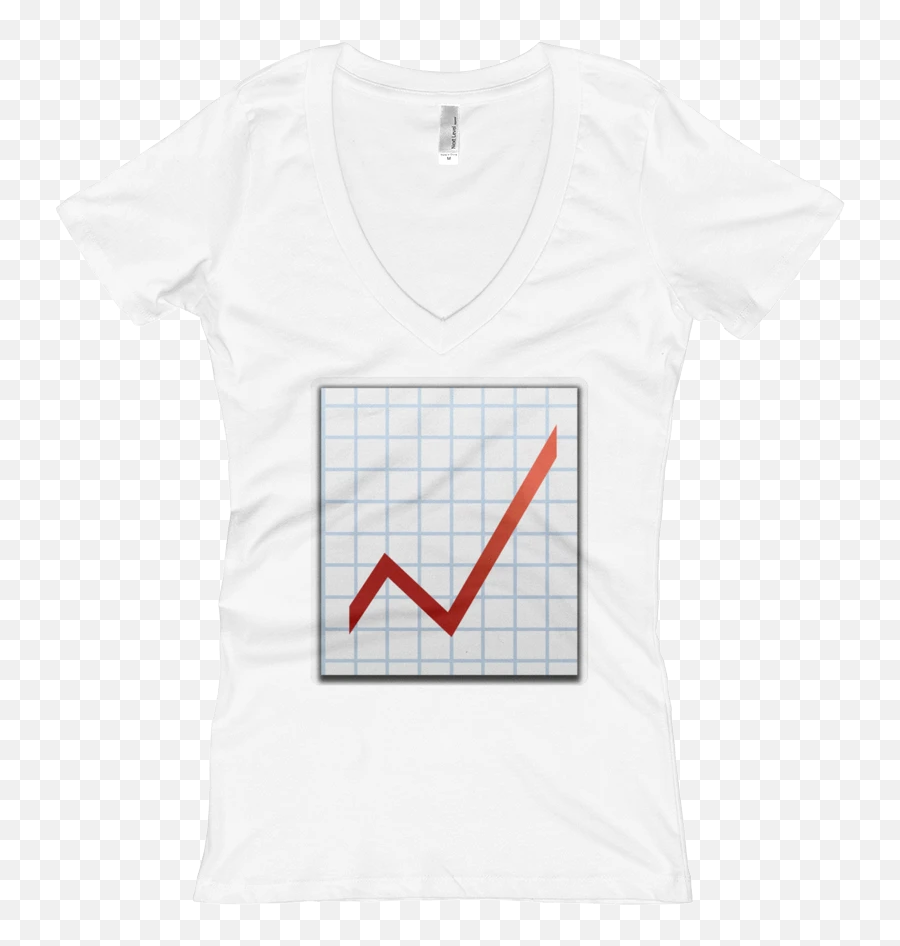 Womenu0027s Emoji V - Neck Chart With Upwards Trend U2013 Just Emoji Triangle,Emoji Women