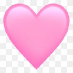 Pink Heart Emoji Transparent Background - Light