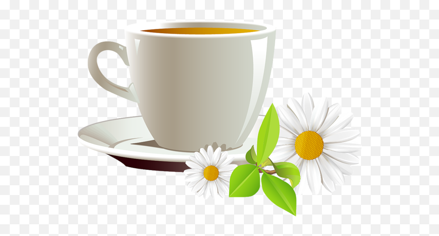 Cup Of Coffee And Daisies Png Clipart - Hot Tea Good Morning Cup Of Tea Emoji,Frog And Coffee Cup Emoji